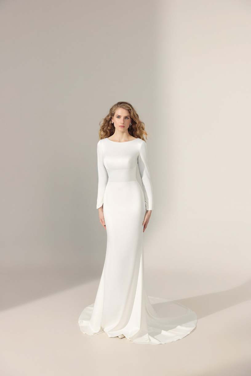 Glat ren enkel brudekjole Aria