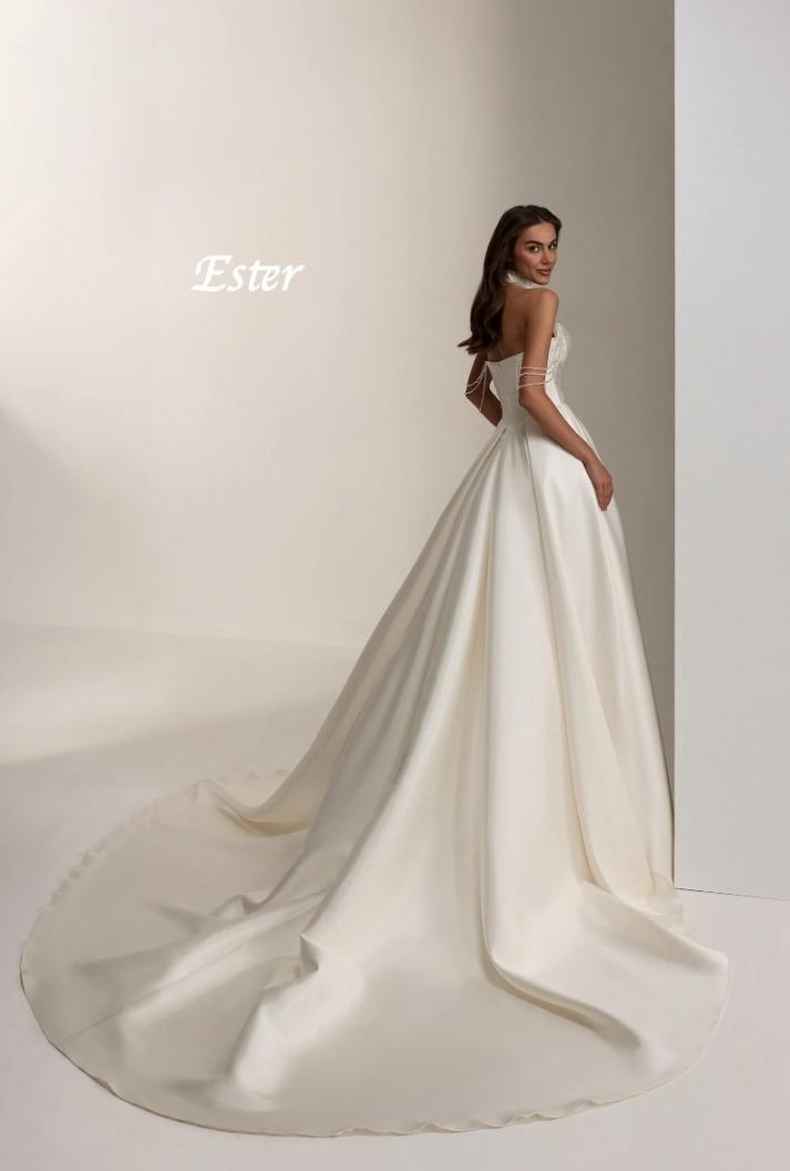 Ester brudekjole med aftagelige perler